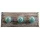 Sea Green White Strip Wooden Hooks